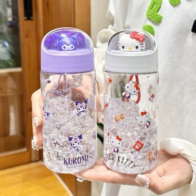 正版三丽鸥hellokitty水杯夏天高颜值水杯学生上学通勤上班便携