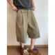 男装 五分裤 夏季 百搭做旧重水洗毛边珠帆工装 复古短裤 300斤特大码