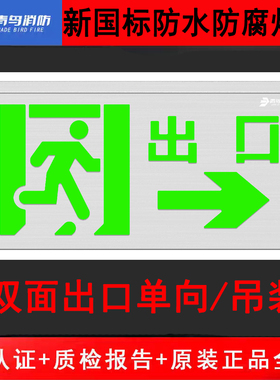 北大青鸟新国标防水灯 双面出口单向J-BZ-ACJ(2Ⅱ)-117D2C吊装WF2
