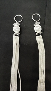 凉山西昌彝族耳环女纯银纯手工士长流苏夸张华丽耳饰新娘结婚首饰