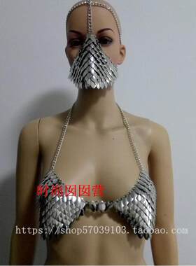 欧美身体链重工面具合金饰品