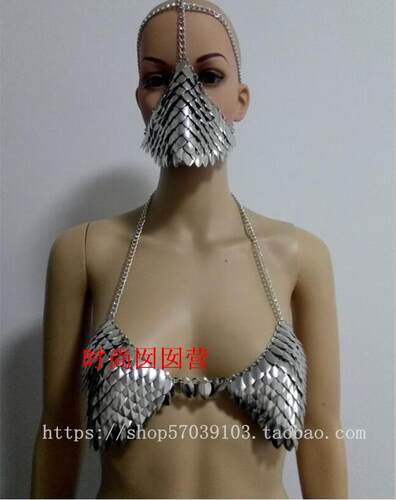 欧美身体链重工面具合金饰品