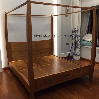 新中式风卧室家具全实木床