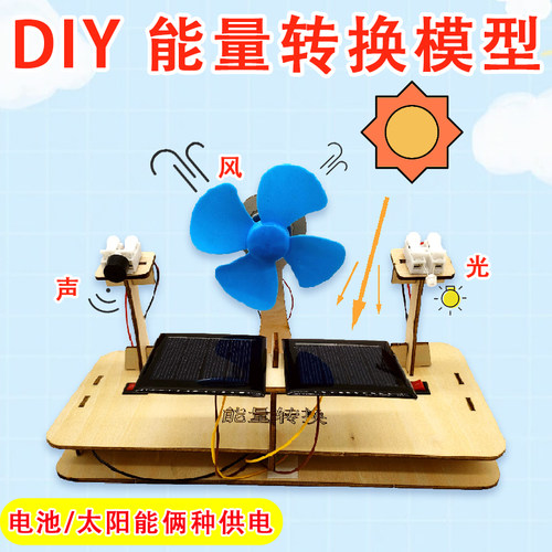 风声光能量转换模型太阳能中小学生物理实验科技小制作创意材料包
