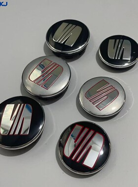 适用于大众西雅特轮毂盖seat55mm63mm轮毂中心盖车标运动版