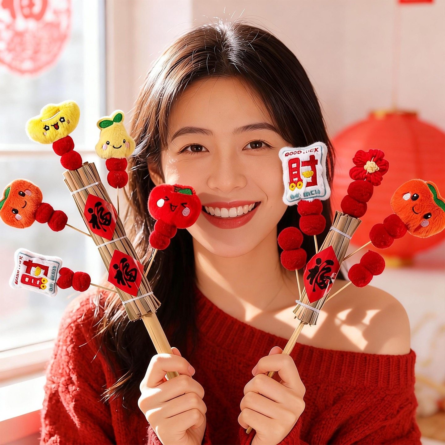 2026新年拍照道具糖葫芦手持马年店铺院子年味氛围场景布置打卡,节庆用品/礼品,节日装扮用品,淘宝优惠券,粉丝福利购,淘宝优惠卷