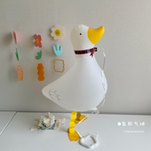 气球装 饰小鸭子走路散步动物周岁生日幼儿园教室场景布置活动氦气