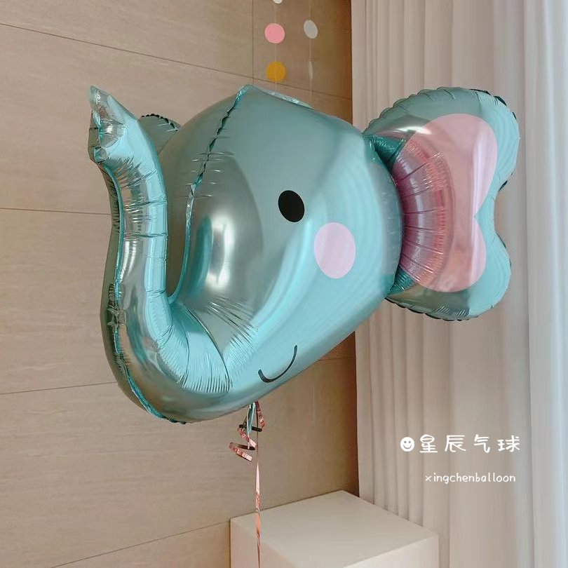 4D立体大象动物造型卡通铝膜气球