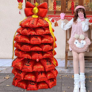 新年装饰气球许愿树站立立体摆件马年过年氛围场景布置拍照道具