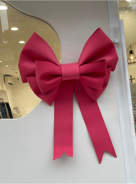 红色巨型大蝴蝶结装饰evn海绵挂饰墙上生日场景布置拍照道具女孩