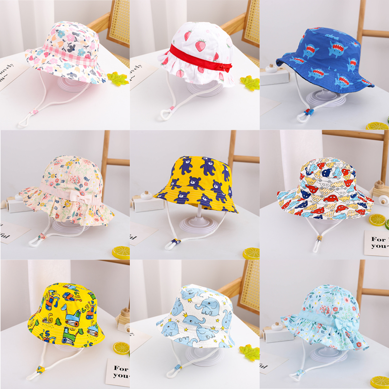 婴幼儿印花春秋女宝公主遮阳帽子