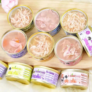 泰国进口喵达猫罐头浓汁汤罐白肉80g*24罐整箱吞拿鱼鸡肉喵达罐头