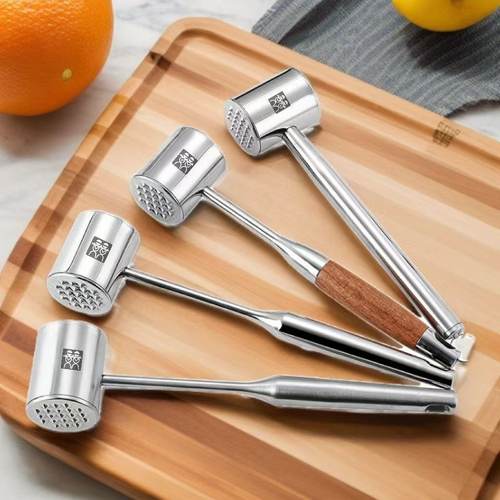 德国DOUBLEDELI304不锈钢敲肉锤多功能双面松肉锤家用打肉牛排锤