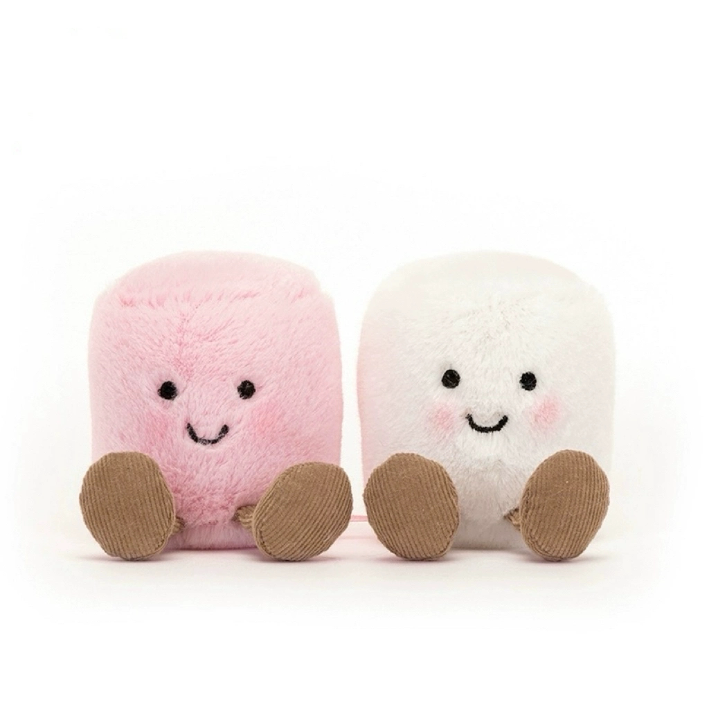 英国Jellycat趣味粉白色棉花糖毛绒玩具安抚玩偶公仔圣诞生日礼物