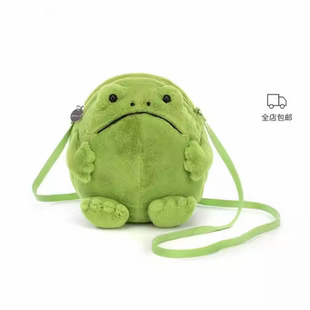 英国jellycat里奇雨蛙包包斜挎包可爱背包公仔穿搭开学生日礼物