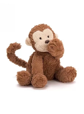 英国Jellycat波浪毛猴子毛绒玩具安抚玩偶儿童新年娃娃生日礼物