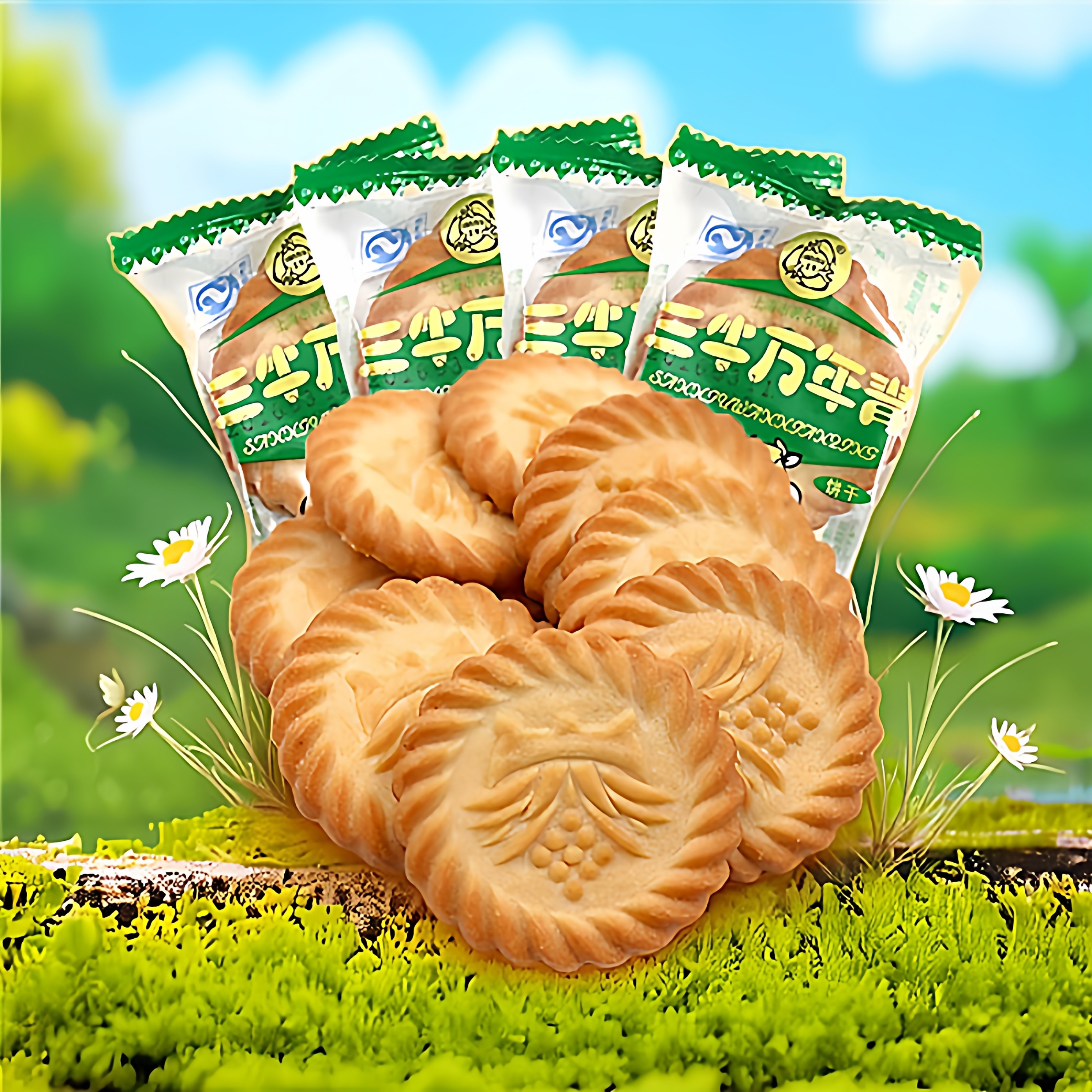 三牛万年青葱香味饼干 散装独立小包装 上海特产 美味可口休闲零