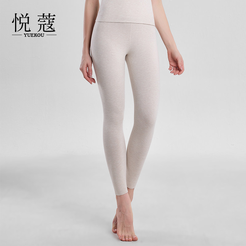 蚕丝羊毛保暖裤秋冬新款女内搭高腰无痕德绒真丝加厚打底紧身秋裤