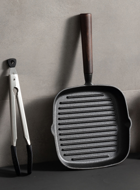 onlycook无涂层铸铁锅牛排锅煎牛排专用锅套装平底锅家用牛扒煎锅