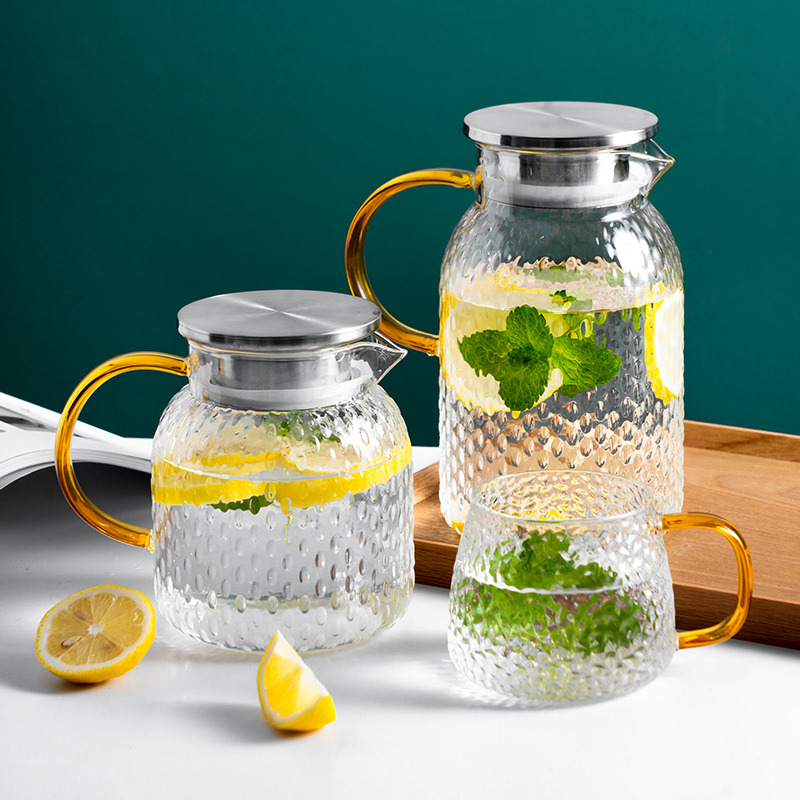 onlycook高硼硅冷水壶套装家用耐高温耐热凉水壶茶壶玻璃壶水杯子