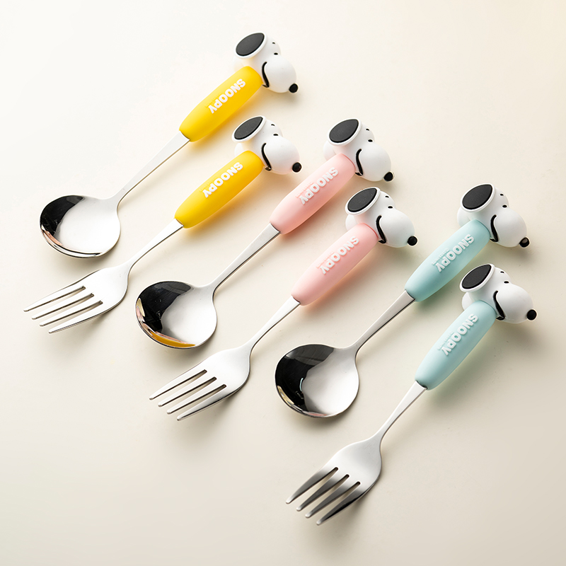 onlycook史努比不銹鋼叉勺套裝