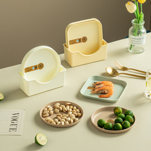 onlycook家用吐骨碟套装餐桌零食盘塑料碟子垃圾骨头渣盘子吐骨盘