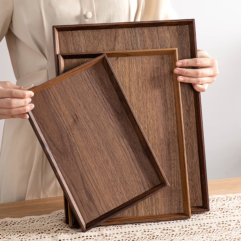 onlycook家用木托盘胡桃木茶盘