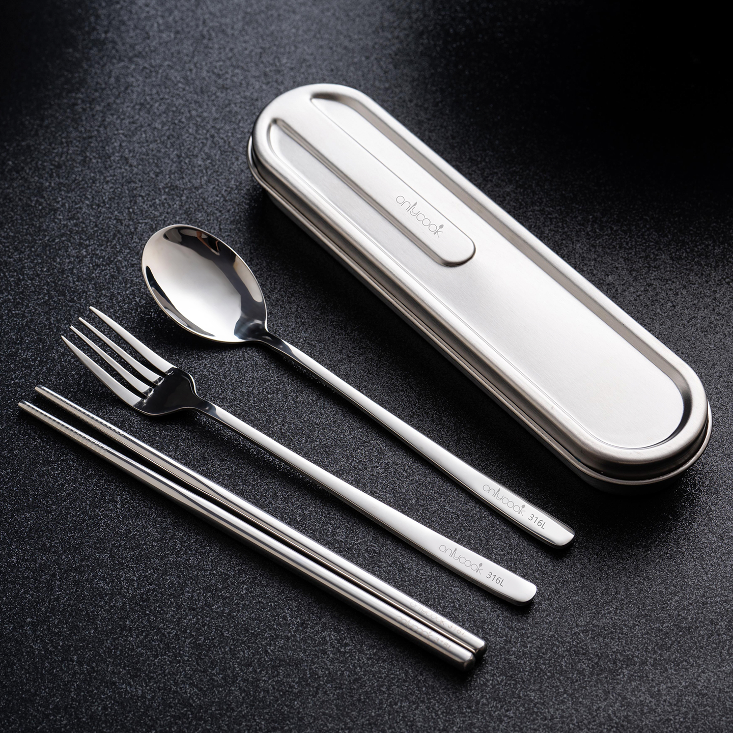 onlycook316L筷勺纯钛便携餐具
