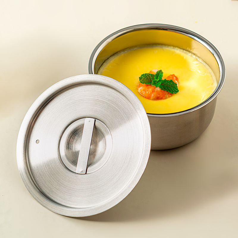 onlycook304不锈钢蒸蛋碗带盖