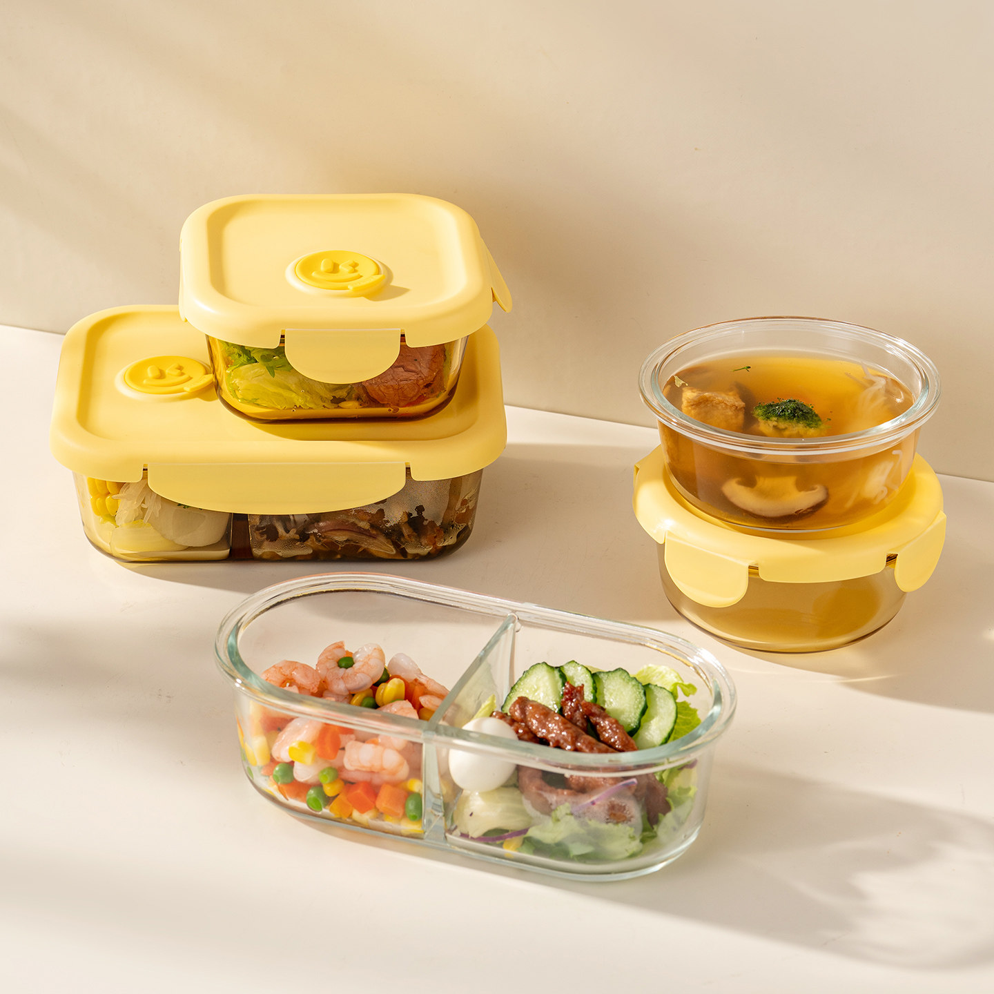 onlycook高硼硅玻璃饭盒微波炉加热专用带饭保鲜盒上班族便当餐盒,餐饮具,保鲜盒,淘宝优惠券,粉丝福利购,淘宝优惠卷