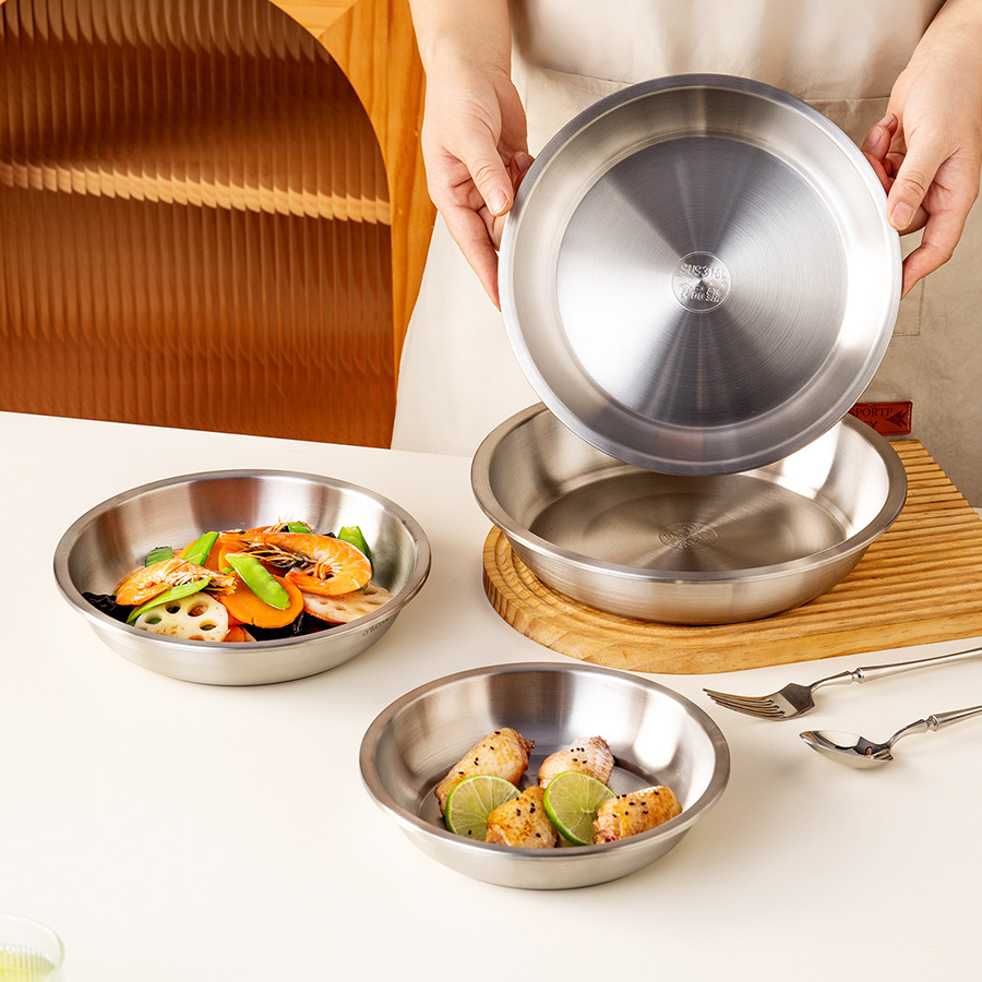 onlycook抗菌316L不锈钢盘子