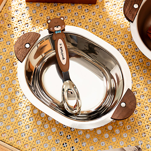 onlycook双耳304不锈钢碗食品级