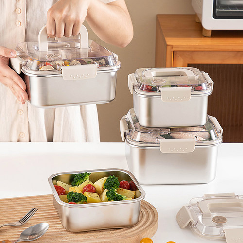 onlycook304不锈钢保鲜盒手提