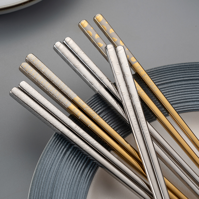 onlycook食品级316不锈钢筷子