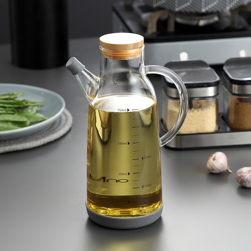 onlycook家用玻璃油壶带刻度防漏