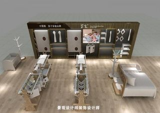 家纺专卖店设计案例效果图 定制家纺 蚕丝被 四件套 地垫活动海报