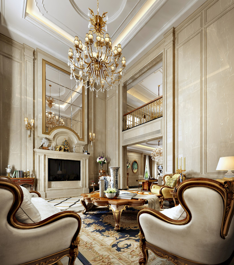 别墅欧式风格室内装修设计案例效果图 家居 家具 别墅 豪宅 大宅