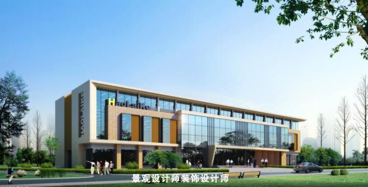 办公楼外观设计案例效果图 行政办公楼 办公建筑 行政办公建筑