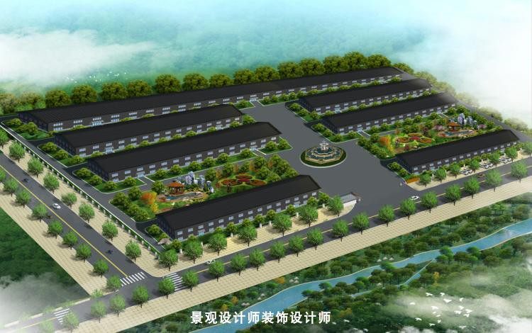 工业园 工厂规划设计案例效果图 物流中心规划 货运中心 仓库