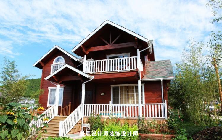 别墅外观设计案例效果图  地产洋房 公园地产 树叶 树叶分层 花卉