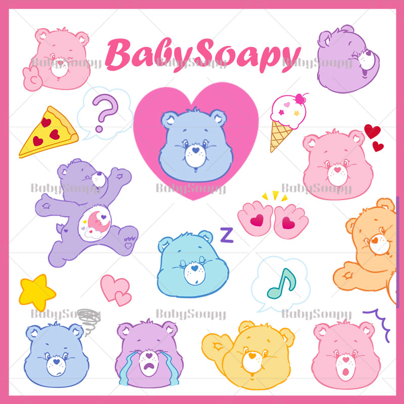babysoapy静态图 小熊免抠可爱png贴图透明素材ps贴纸手机s43