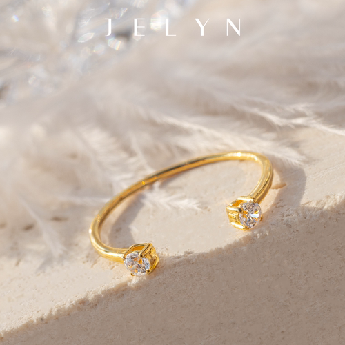 时髦多戴法开口戒尾戒指间戒