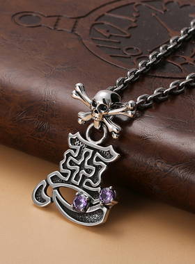 银聚点男S925纯银复古