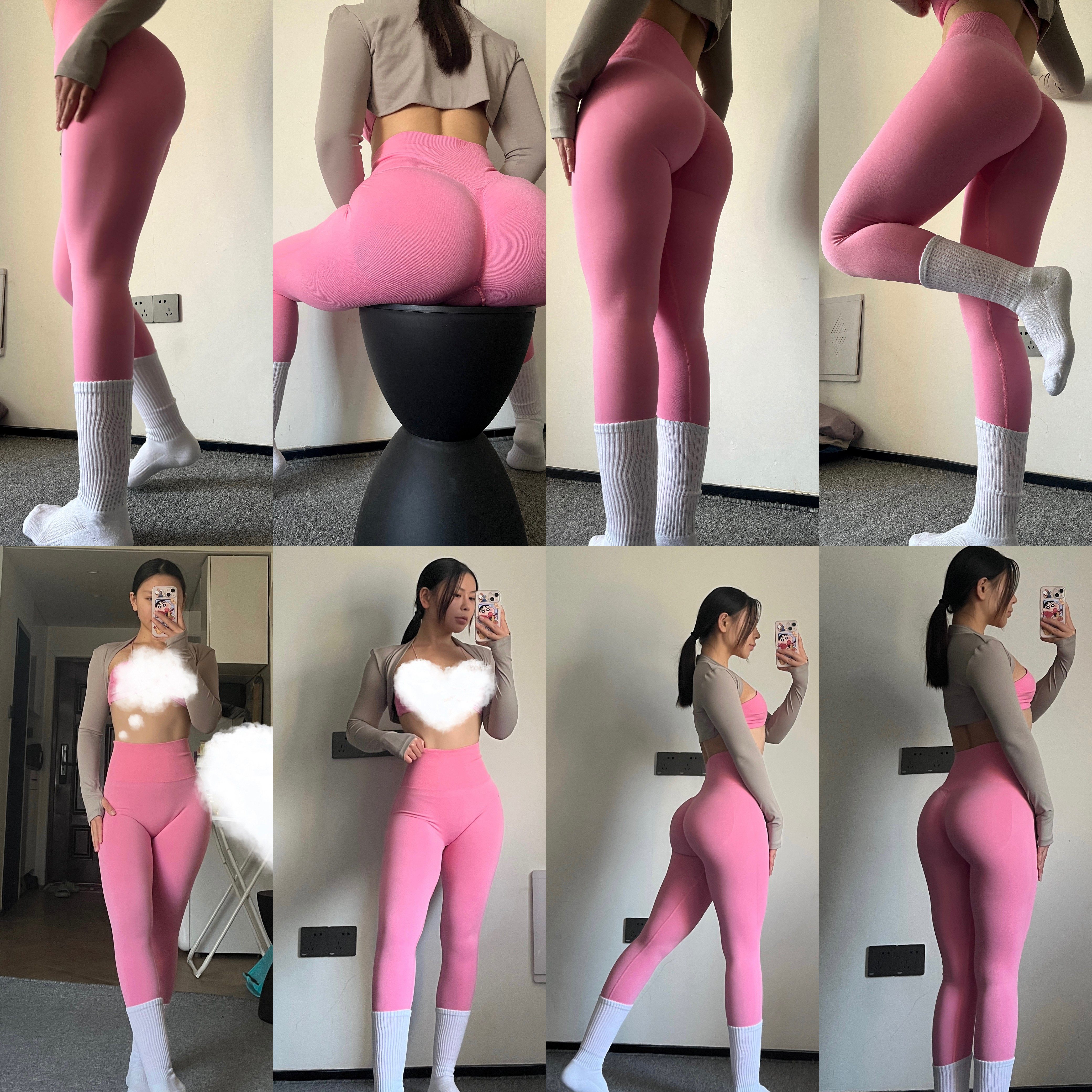 Asuxw蜜桃臀健身运动长裤