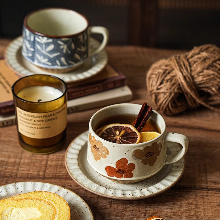 造月咖啡杯陶瓷马克杯咖啡杯子高档精致高级感轻奢高颜值杯碟YY