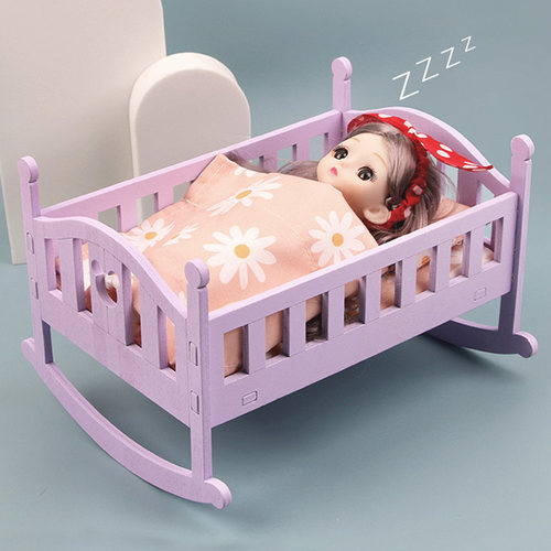 木质娃娃床公主床木制婴儿