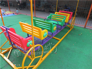 特价幼儿园12座塑料彩棚荡船 室外户外大型荡椅 T儿童游乐设备设