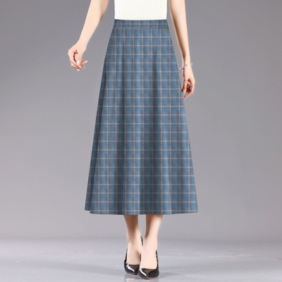 大码女装垂感复古大波点裙半身裙女2025新款夏天A字裙子长裙半裙