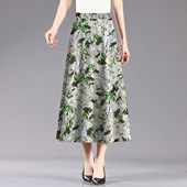 垂感复古大波点裙半身裙女2025新款 大码 女装 夏天A字裙子长裙半裙