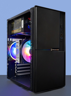 AMD 5600GT台式电脑核显游戏商务办公主机带提手便携式DIY组装机